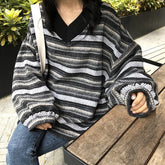 80er Oma V-Ausschnitt Pullover